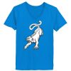 Ladies’  Junior Fine Jersey V-Neck Longer Length T-Shirt Thumbnail