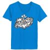 Ladies’  Junior Fine Jersey V-Neck Longer Length T-Shirt Thumbnail