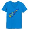 Ladies’  Junior Fine Jersey V-Neck Longer Length T-Shirt Thumbnail