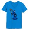 Ladies’  Junior Fine Jersey V-Neck Longer Length T-Shirt Thumbnail