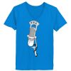 Ladies’  Junior Fine Jersey V-Neck Longer Length T-Shirt Thumbnail