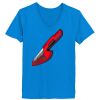 Ladies’  Junior Fine Jersey V-Neck Longer Length T-Shirt Thumbnail