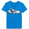 Ladies’  Junior Fine Jersey V-Neck Longer Length T-Shirt Thumbnail