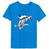 Ladies’  Junior Fine Jersey V-Neck Longer Length T-Shirt Thumbnail