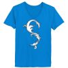 Ladies’  Junior Fine Jersey V-Neck Longer Length T-Shirt Thumbnail