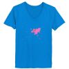 Ladies’  Junior Fine Jersey V-Neck Longer Length T-Shirt Thumbnail