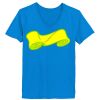 Ladies’  Junior Fine Jersey V-Neck Longer Length T-Shirt Thumbnail