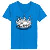 Ladies’  Junior Fine Jersey V-Neck Longer Length T-Shirt Thumbnail