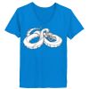 Ladies’  Junior Fine Jersey V-Neck Longer Length T-Shirt Thumbnail