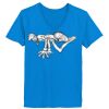 Ladies’  Junior Fine Jersey V-Neck Longer Length T-Shirt Thumbnail