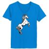 Ladies’  Junior Fine Jersey V-Neck Longer Length T-Shirt Thumbnail