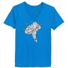 Ladies’  Junior Fine Jersey V-Neck Longer Length T-Shirt Thumbnail