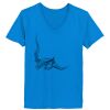 Ladies’  Junior Fine Jersey V-Neck Longer Length T-Shirt Thumbnail