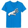 Ladies’  Junior Fine Jersey V-Neck Longer Length T-Shirt Thumbnail