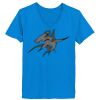 Ladies’  Junior Fine Jersey V-Neck Longer Length T-Shirt Thumbnail