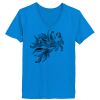 Ladies’  Junior Fine Jersey V-Neck Longer Length T-Shirt Thumbnail