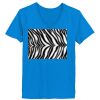 Ladies’  Junior Fine Jersey V-Neck Longer Length T-Shirt Thumbnail