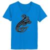 Ladies’  Junior Fine Jersey V-Neck Longer Length T-Shirt Thumbnail