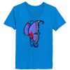 Ladies’  Junior Fine Jersey V-Neck Longer Length T-Shirt Thumbnail