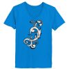 Ladies’  Junior Fine Jersey V-Neck Longer Length T-Shirt Thumbnail