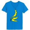 Ladies’  Junior Fine Jersey V-Neck Longer Length T-Shirt Thumbnail