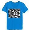 Ladies’  Junior Fine Jersey V-Neck Longer Length T-Shirt Thumbnail