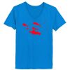 Ladies’  Junior Fine Jersey V-Neck Longer Length T-Shirt Thumbnail