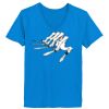 Ladies’  Junior Fine Jersey V-Neck Longer Length T-Shirt Thumbnail