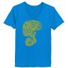 Ladies’  Junior Fine Jersey V-Neck Longer Length T-Shirt Thumbnail