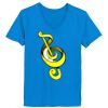 Ladies’  Junior Fine Jersey V-Neck Longer Length T-Shirt Thumbnail