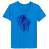Ladies’  Junior Fine Jersey V-Neck Longer Length T-Shirt Thumbnail