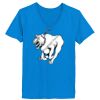 Ladies’  Junior Fine Jersey V-Neck Longer Length T-Shirt Thumbnail