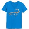Ladies’  Junior Fine Jersey V-Neck Longer Length T-Shirt Thumbnail