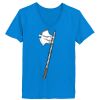 Ladies’  Junior Fine Jersey V-Neck Longer Length T-Shirt Thumbnail