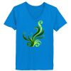 Ladies’  Junior Fine Jersey V-Neck Longer Length T-Shirt Thumbnail