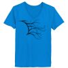 Ladies’  Junior Fine Jersey V-Neck Longer Length T-Shirt Thumbnail