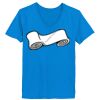 Ladies’  Junior Fine Jersey V-Neck Longer Length T-Shirt Thumbnail