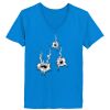 Ladies’  Junior Fine Jersey V-Neck Longer Length T-Shirt Thumbnail