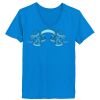 Ladies’  Junior Fine Jersey V-Neck Longer Length T-Shirt Thumbnail