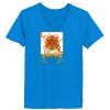 Ladies’  Junior Fine Jersey V-Neck Longer Length T-Shirt Thumbnail