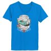 Ladies’  Junior Fine Jersey V-Neck Longer Length T-Shirt Thumbnail