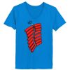 Ladies’  Junior Fine Jersey V-Neck Longer Length T-Shirt Thumbnail