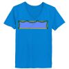 Ladies’  Junior Fine Jersey V-Neck Longer Length T-Shirt Thumbnail