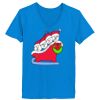 Ladies’  Junior Fine Jersey V-Neck Longer Length T-Shirt Thumbnail