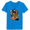 Ladies’  Junior Fine Jersey V-Neck Longer Length T-Shirt Thumbnail